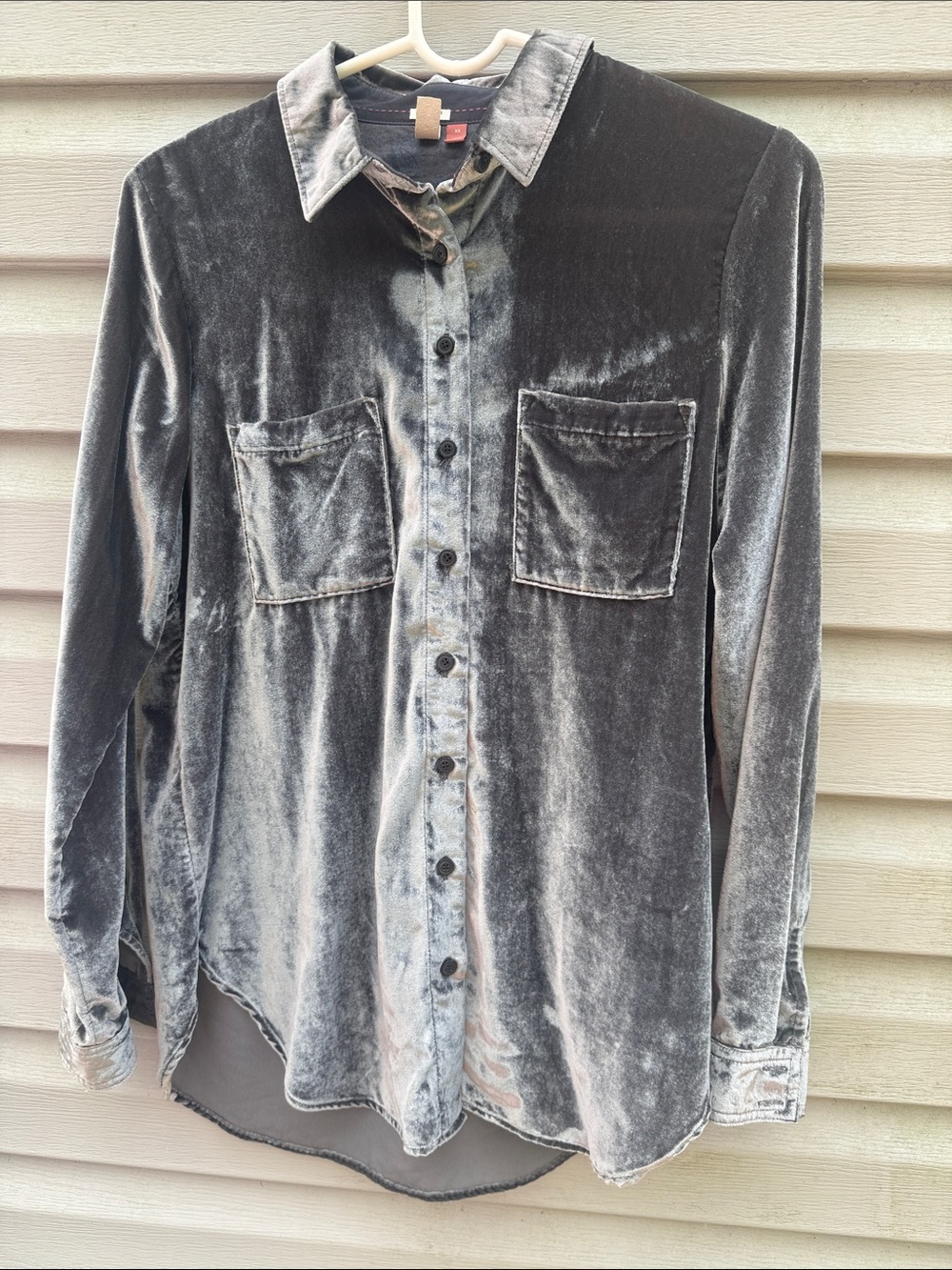 Anthropologie | Pilcro and the Letterpress Velvet Button Down Long Sleeve XS